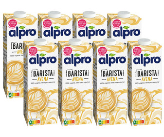 Bebida de avena 100% vegetal, especial para café ALPRO Barista 8 x 1 l.