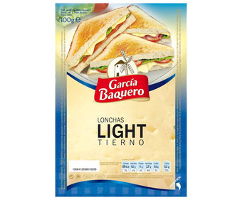 Queso en lonchas tierno light 100 g.