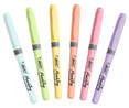 Marcadores pastel punta ajustable - Colores surtidos, blíster de 6 unidades, BIC.
