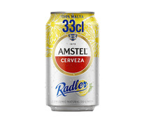 Cerveza con zumo natural de limón AMSTEL RADLER lata de 33 cl.