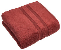 Toalla de baño, 100% algodón, densidad de 500g/m², color granate, ACTUEL.