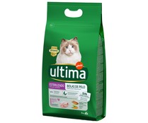 Pienso para gatos esterilizados con control de bolas de pelos ULTIMA AFFINITY bolsa 3 kg. 