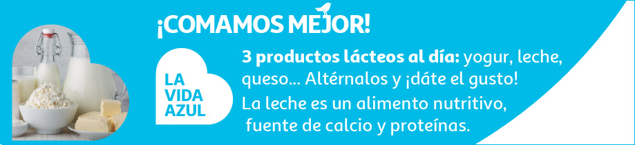 Comamos mejor La vida azul consejos de alimentación sobre lácteos.